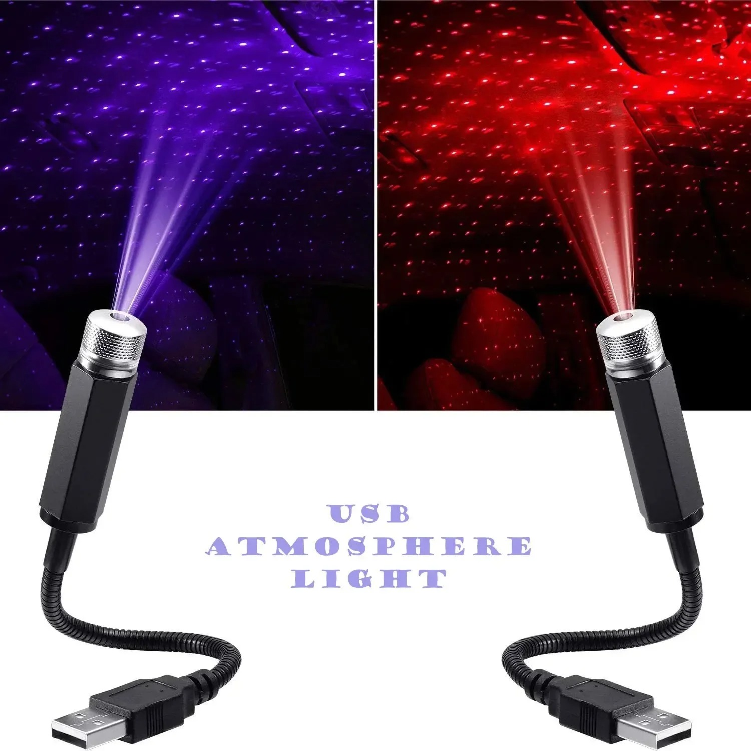 Night Light Projector Stars - USB Car Star Projector Night Light,