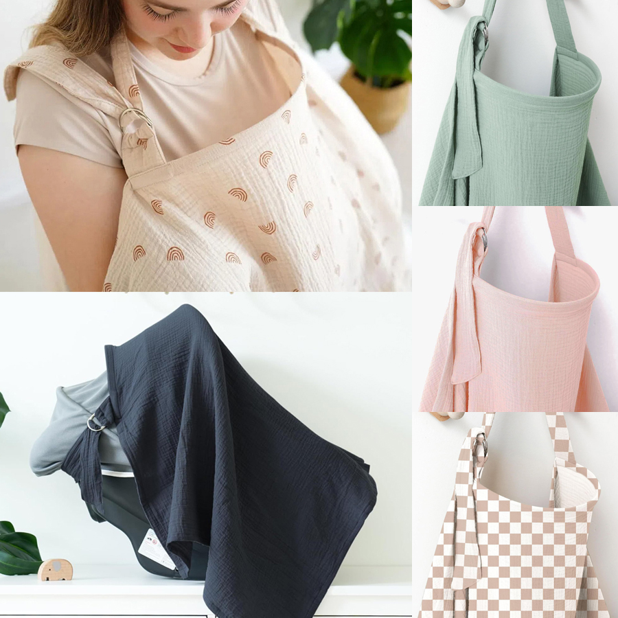 Baby Nursery Hospital - Muslin Breastfeeding Cover Portable 100% Cotton