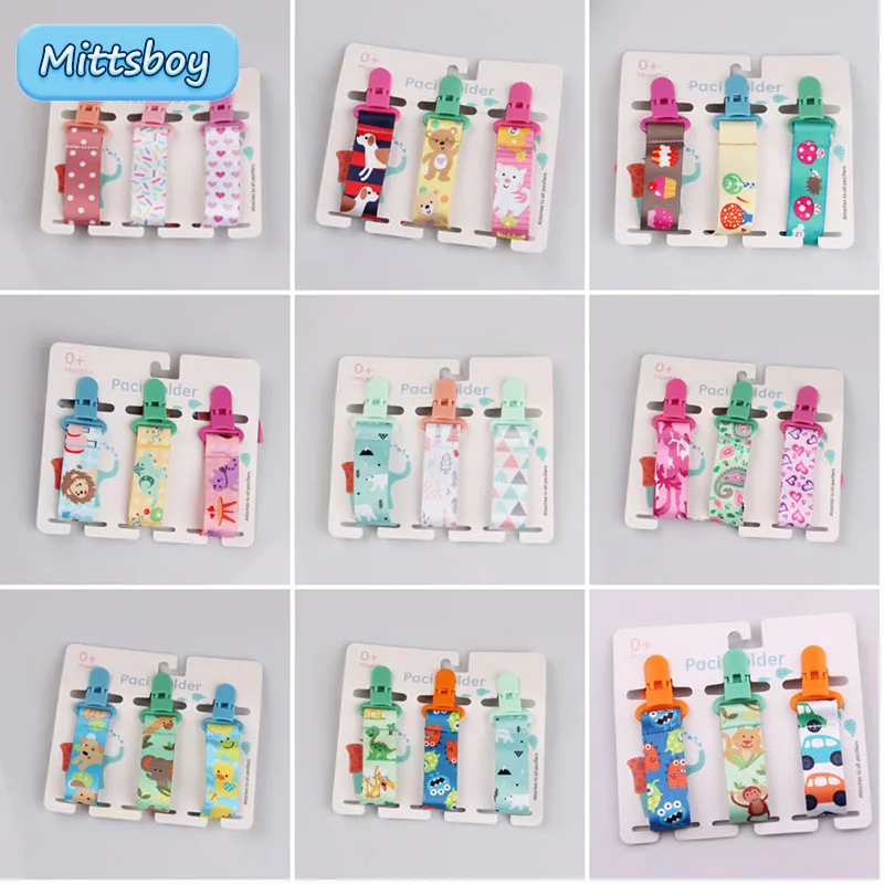 Baby Nursery Hospital - 3Pcs/lot Cartoon Print Baby Pacifier Clip