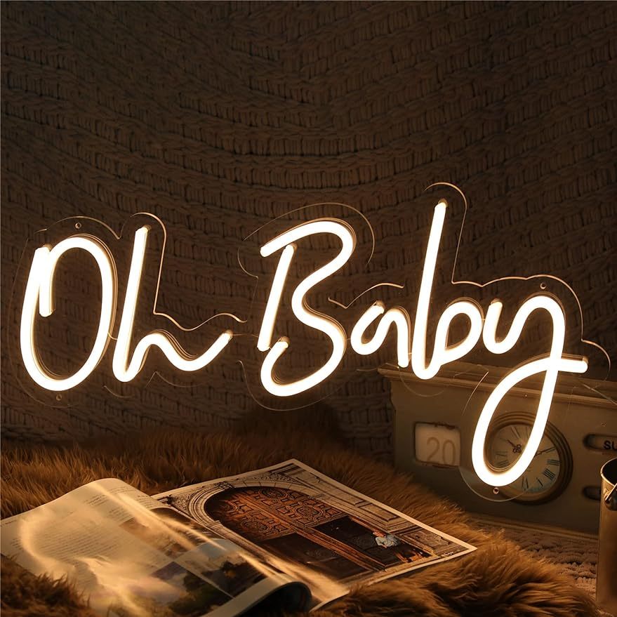 Baby Nursery Wall Lights - Oh Baby Neon Sign LED Marquee