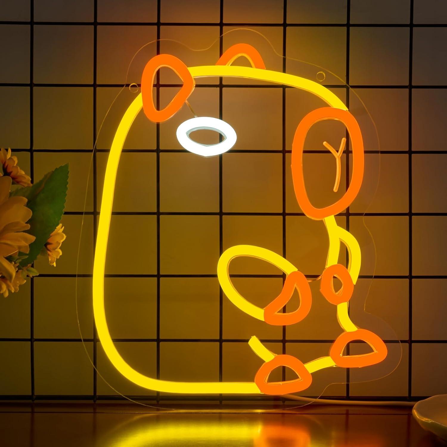 Baby Nursery Wall Lights - Capybara Neon Sign Dimmable LED Neon