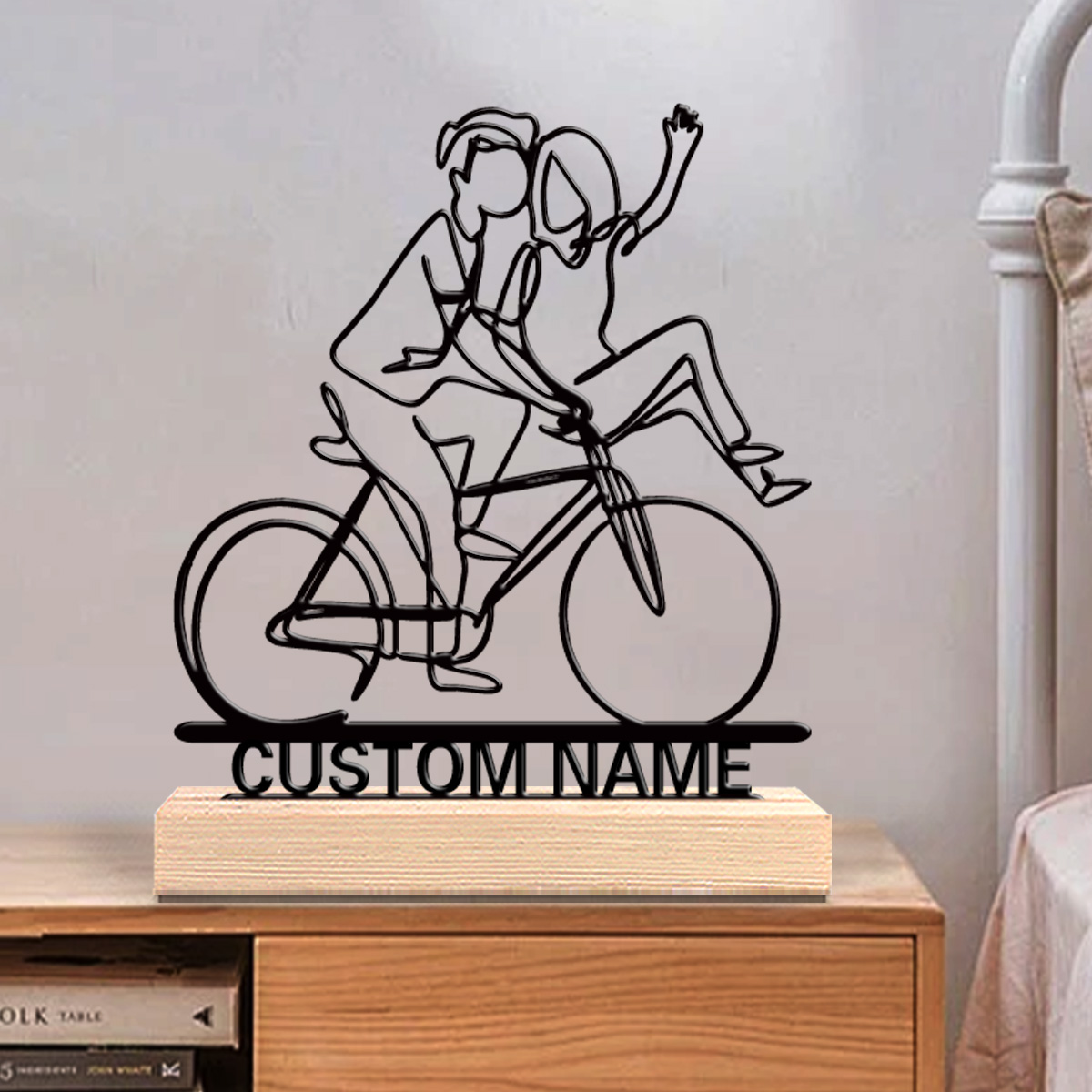 Baby Nursery Accent Wall - 1pc Thriller Personalized Custom Couple Cycling