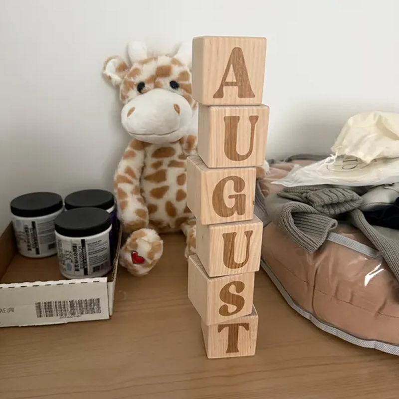 Baby Nursery Name Letters - Personalized Wooden Baby Name Blocks Custom