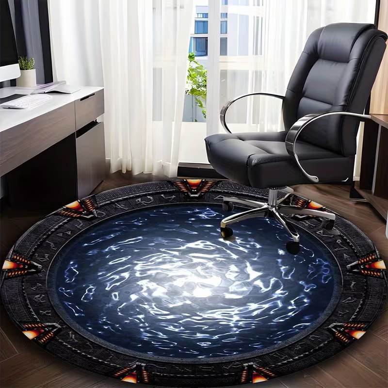Soft Rug Nursery - Galaxy-Inspired Round Rug Soft Non-Slip Floor