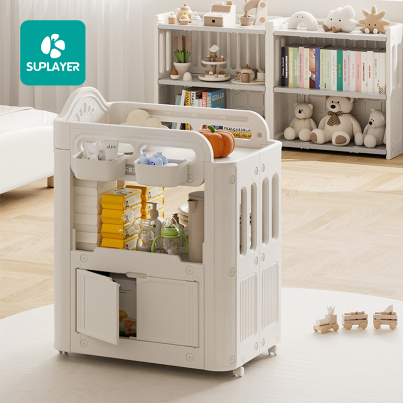 Baby Nursery Crib - All-in-One Baby Changing Station 3-in-1 Adjustable