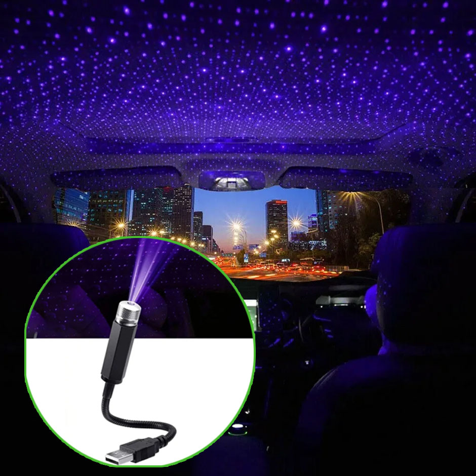Night Light Projector Stars - Mini Car LED Starry Sky Night