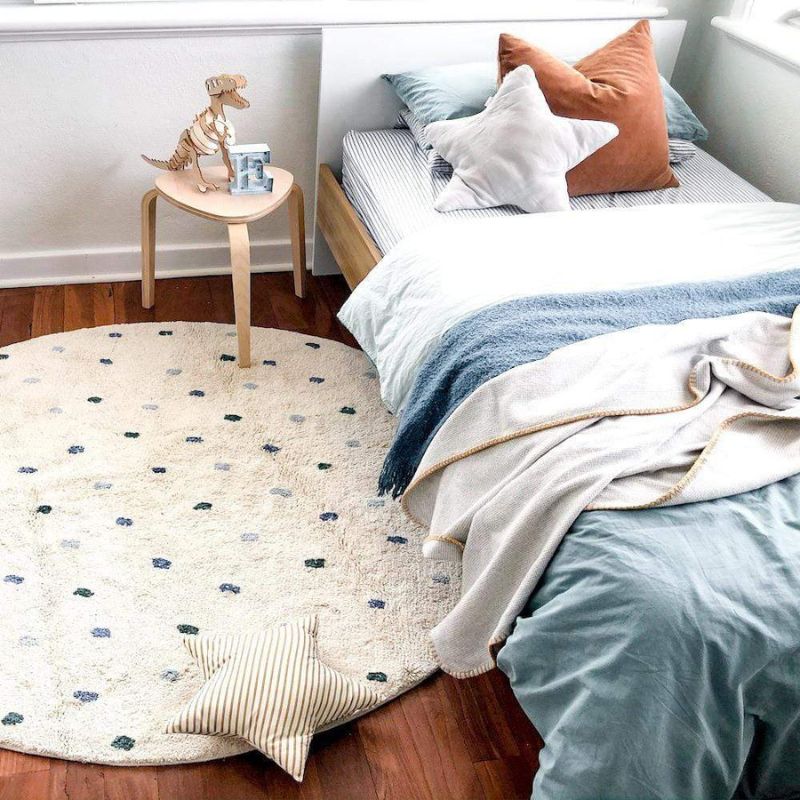 Soft Rug Nursery - Dot Fluffy Carpet Living Room Round