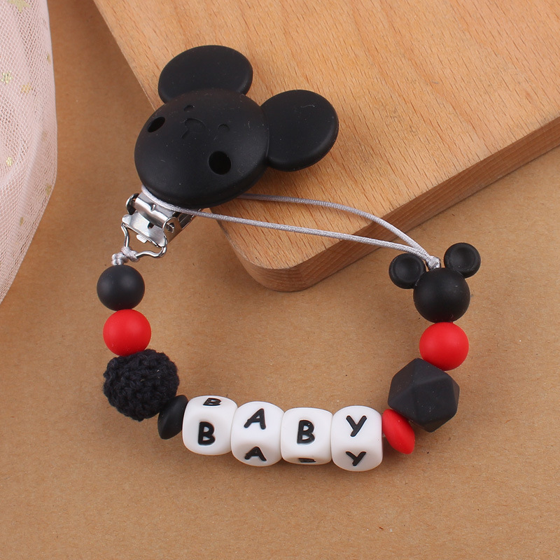 Baby Nursery Hospital - Baby Pacifier Clips Holder Silicone Mouse