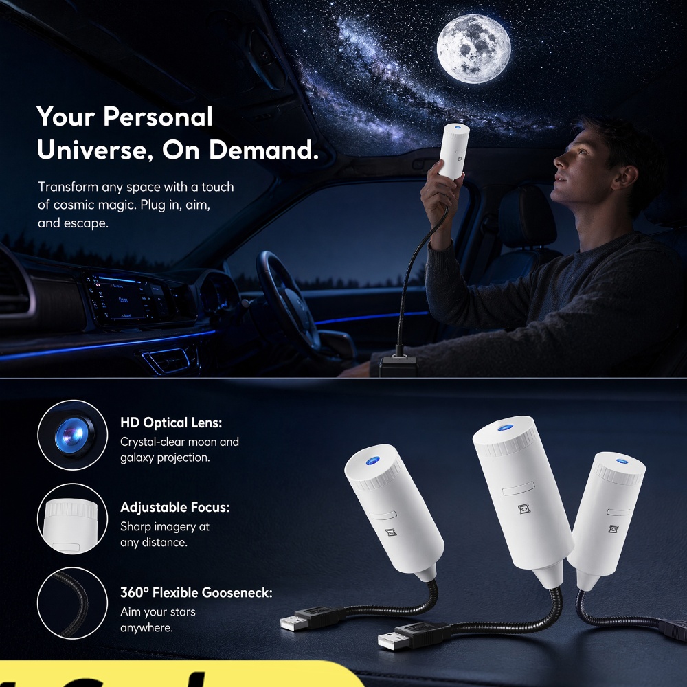 Night Light Projector Stars - Mini Galaxy Star Projector Two In