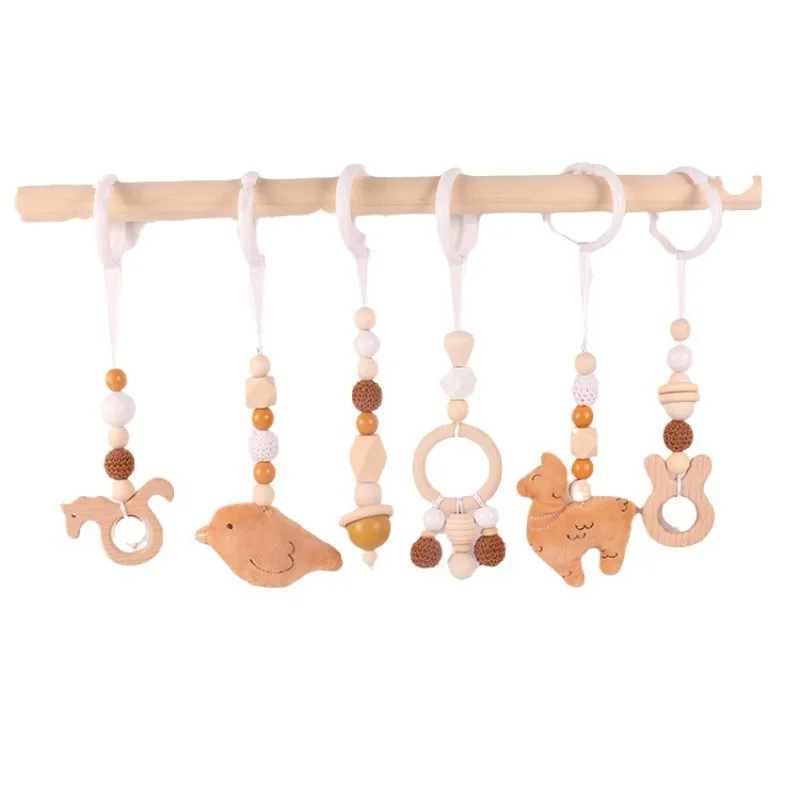 Baby Nursery Hospital - 6Pcs Wooden Baby Toys Wooden Beech