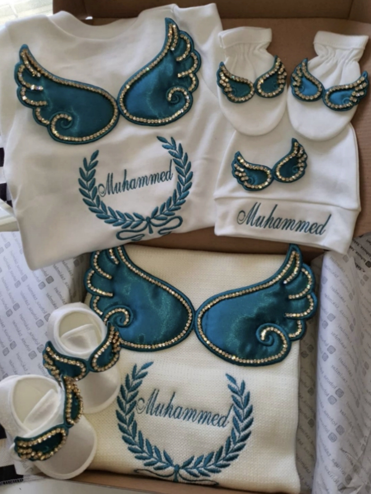 Baby Nursery Sets - Dollbling Hospital Exit 5pcs Embroidery Name