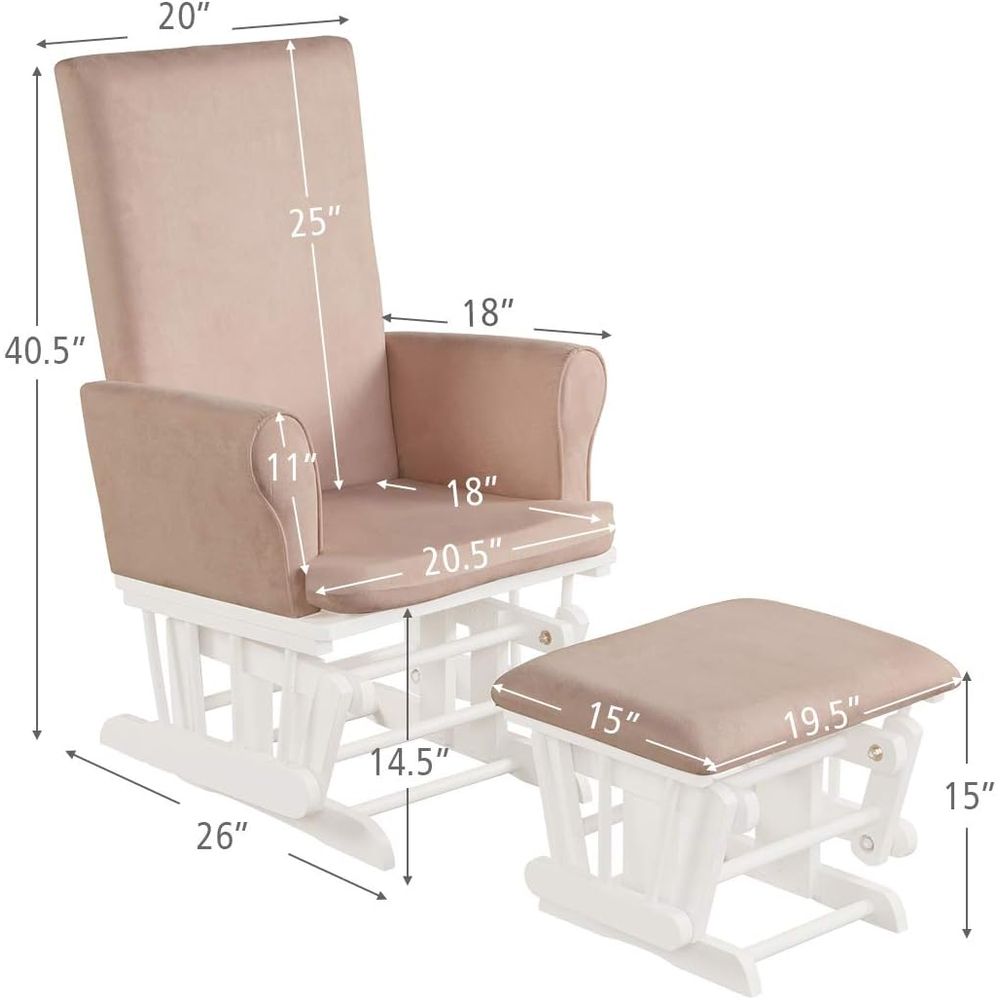 Baby Glider and Ottoman Cushio - Baby Nursery Ottoman review and price
