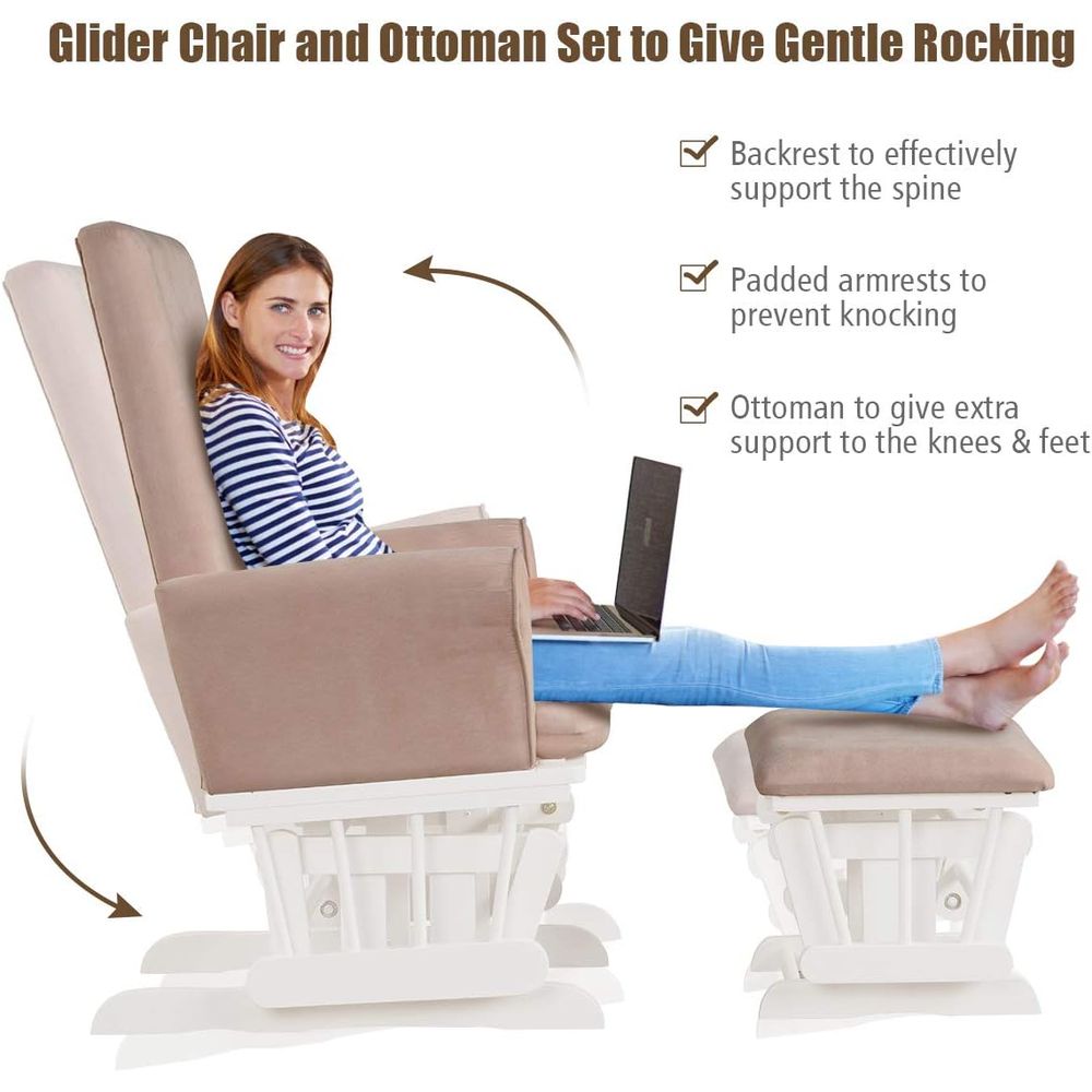 Baby Glider and Ottoman Cushio - Baby Nursery Ottoman review and price