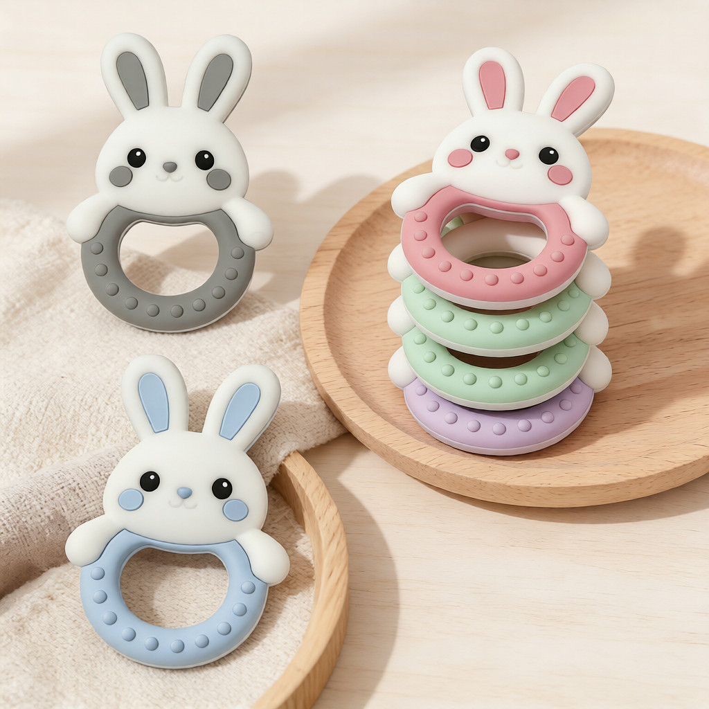 1Pcs Baby Teether Silicone Toy - Baby Nursery Hospital review and price