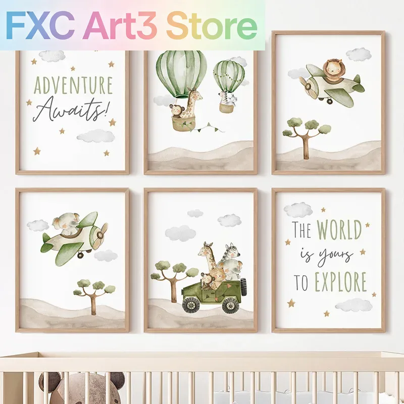 1pc frameless,Hot Air Balloon  - Animals Baby Nursery review and price