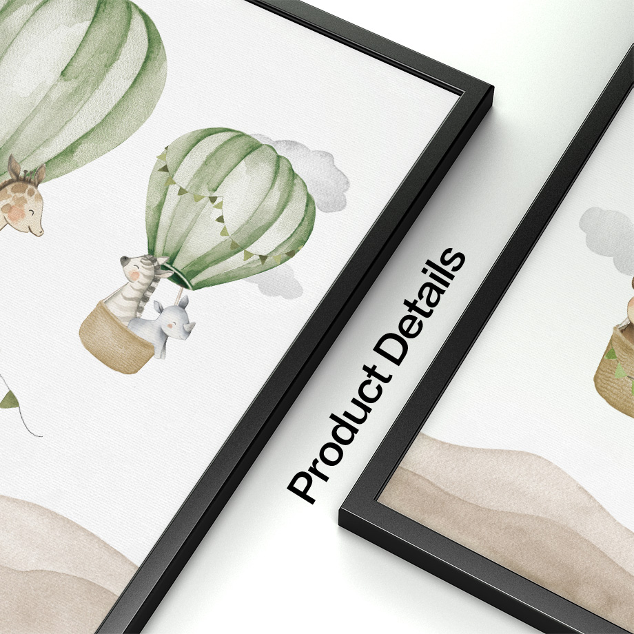 1pc frameless,Hot Air Balloon  - Animals Baby Nursery review and price