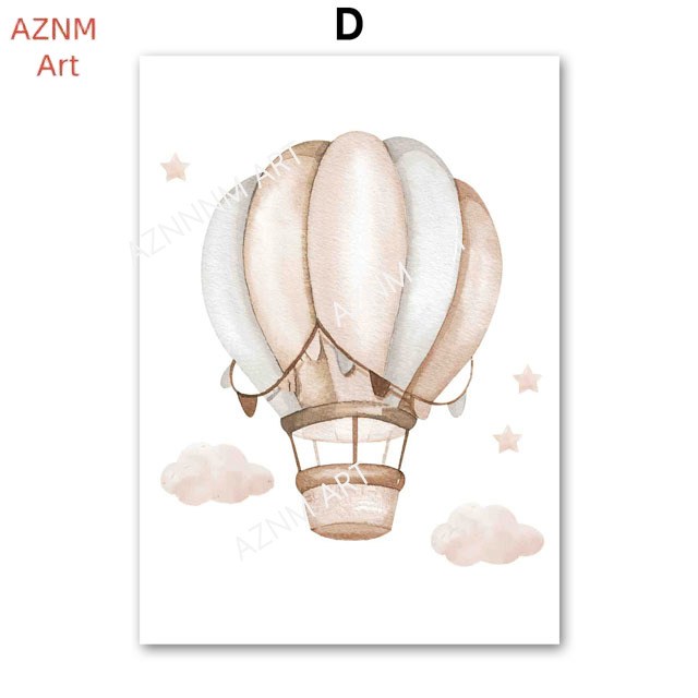Elephant Balloon Rainbow Moon  - Baby Nursery Wall Art review and price