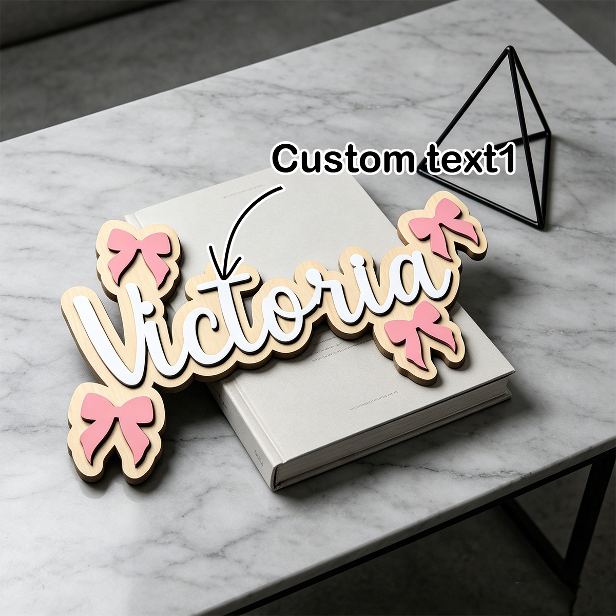 Personalized Bow Accent Wooden - Baby Nursery Accent Wall review and price