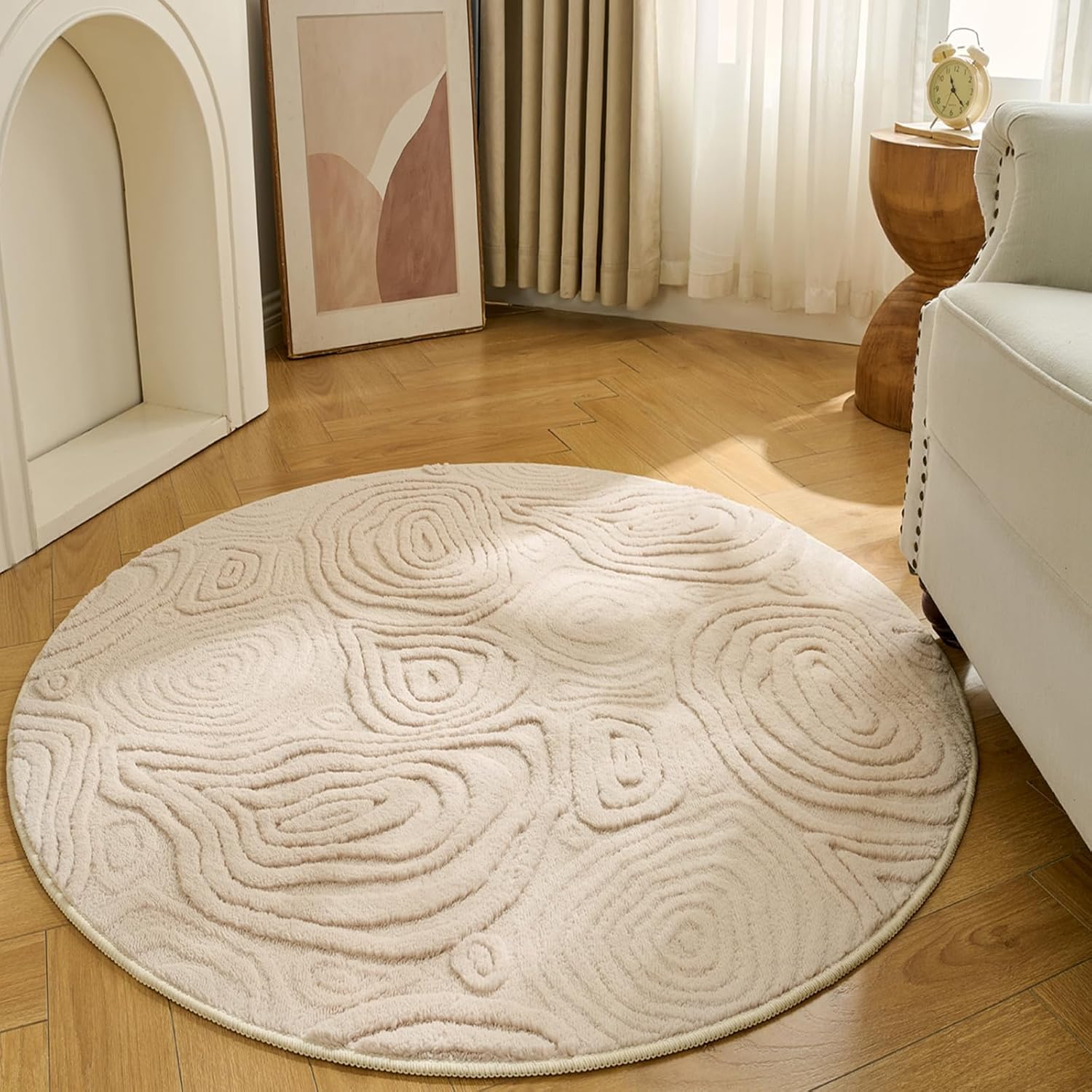 3D Geometric Round Rug – Soft  - Soft Rug Nursery review and price