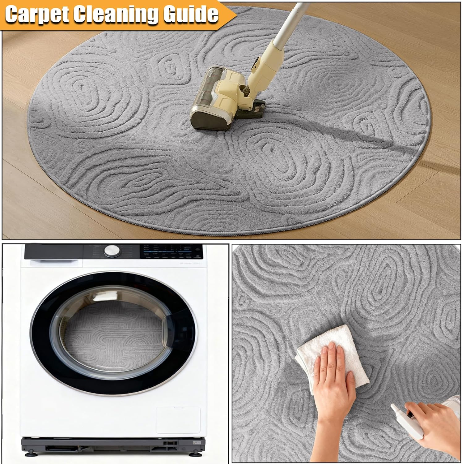 3D Geometric Round Rug – Soft  - Soft Rug Nursery review and price