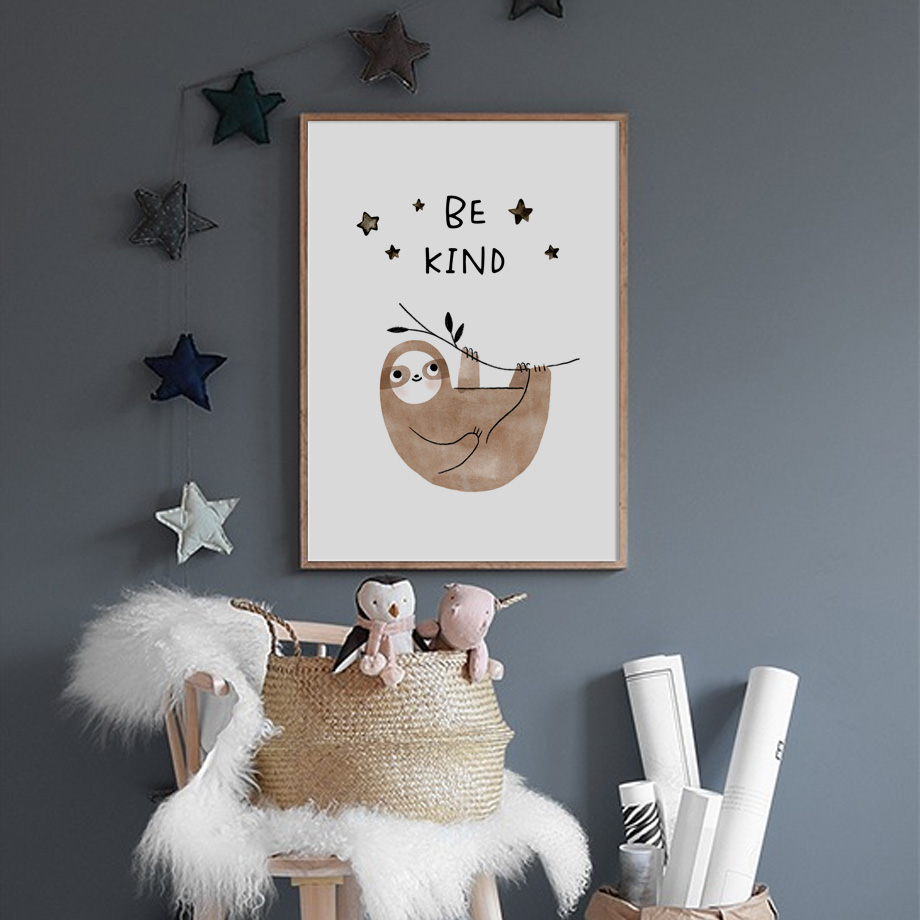 Elephant Sloth Sunlight Canvas - Baby Nursery Animal Pictures review and price