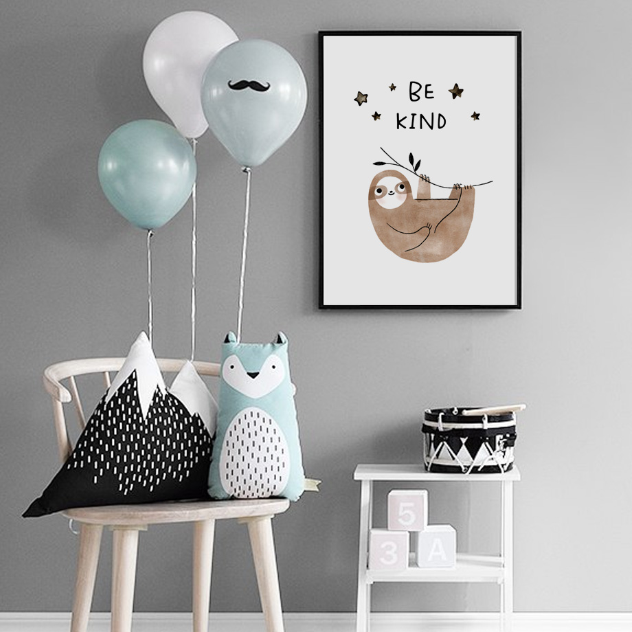 Elephant Sloth Sunlight Canvas - Baby Nursery Animal Pictures review and price