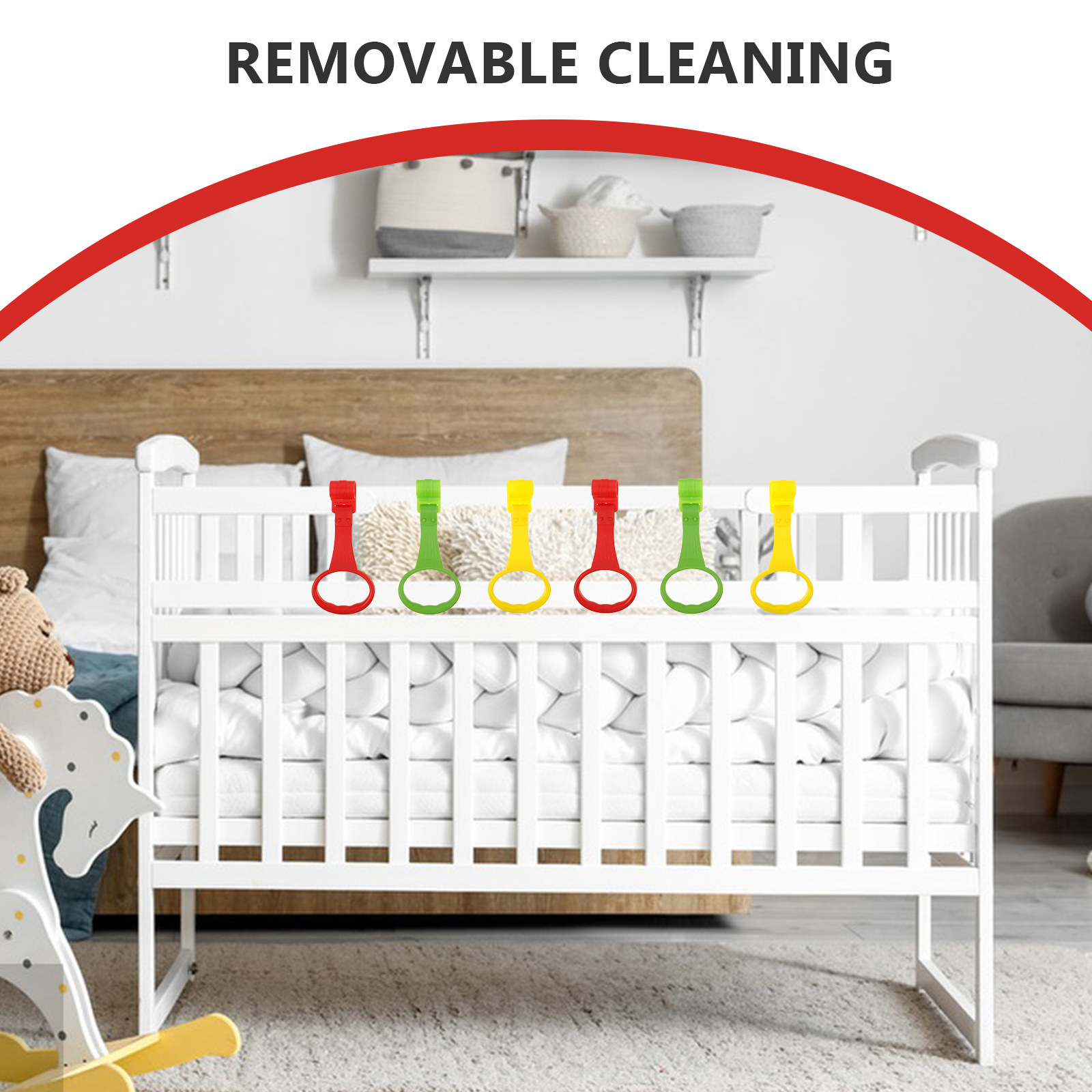 6Pcs Baby Cot Hanging Rings fo - Baby Nursery Crib review and price