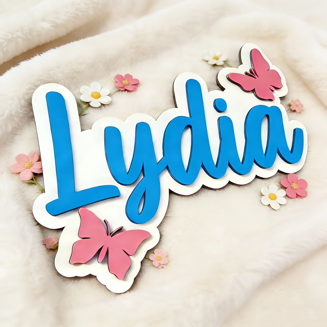 Personalized Blue & Pink Butte - Baby Nursery Name review and price