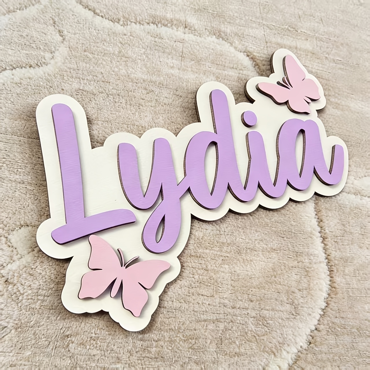 Personalized Blue & Pink Butte - Baby Nursery Name review and price