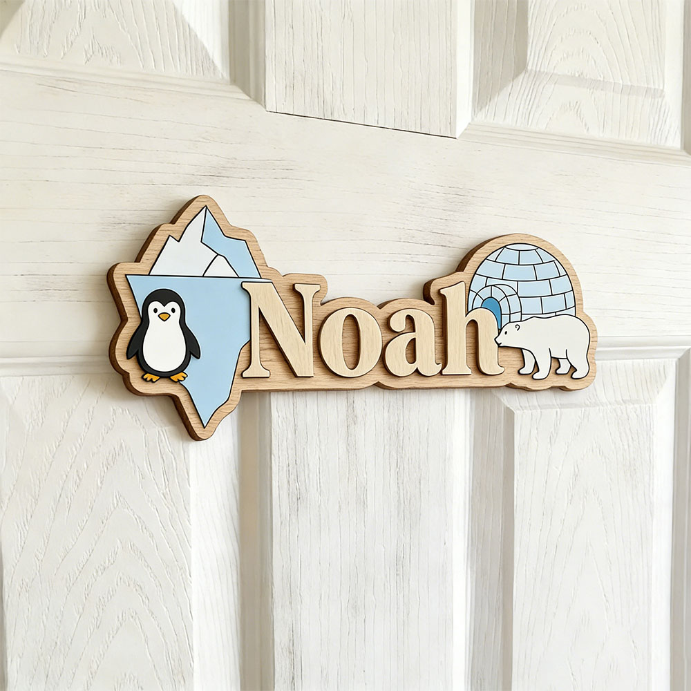 Arctic Penguin & Polar Bear Cu - Baby Nursery Name review and price