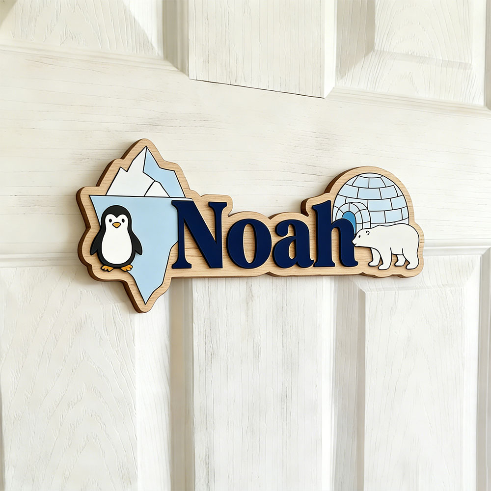 Arctic Penguin & Polar Bear Cu - Baby Nursery Name review and price
