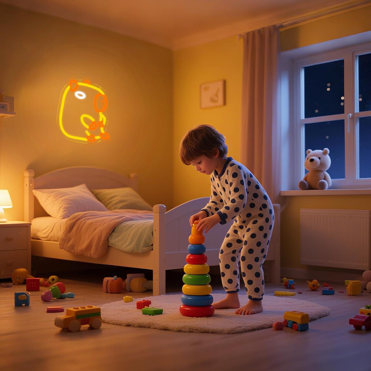 Capybara Neon Sign Dimmable LE - Baby Nursery Wall Lights review and price