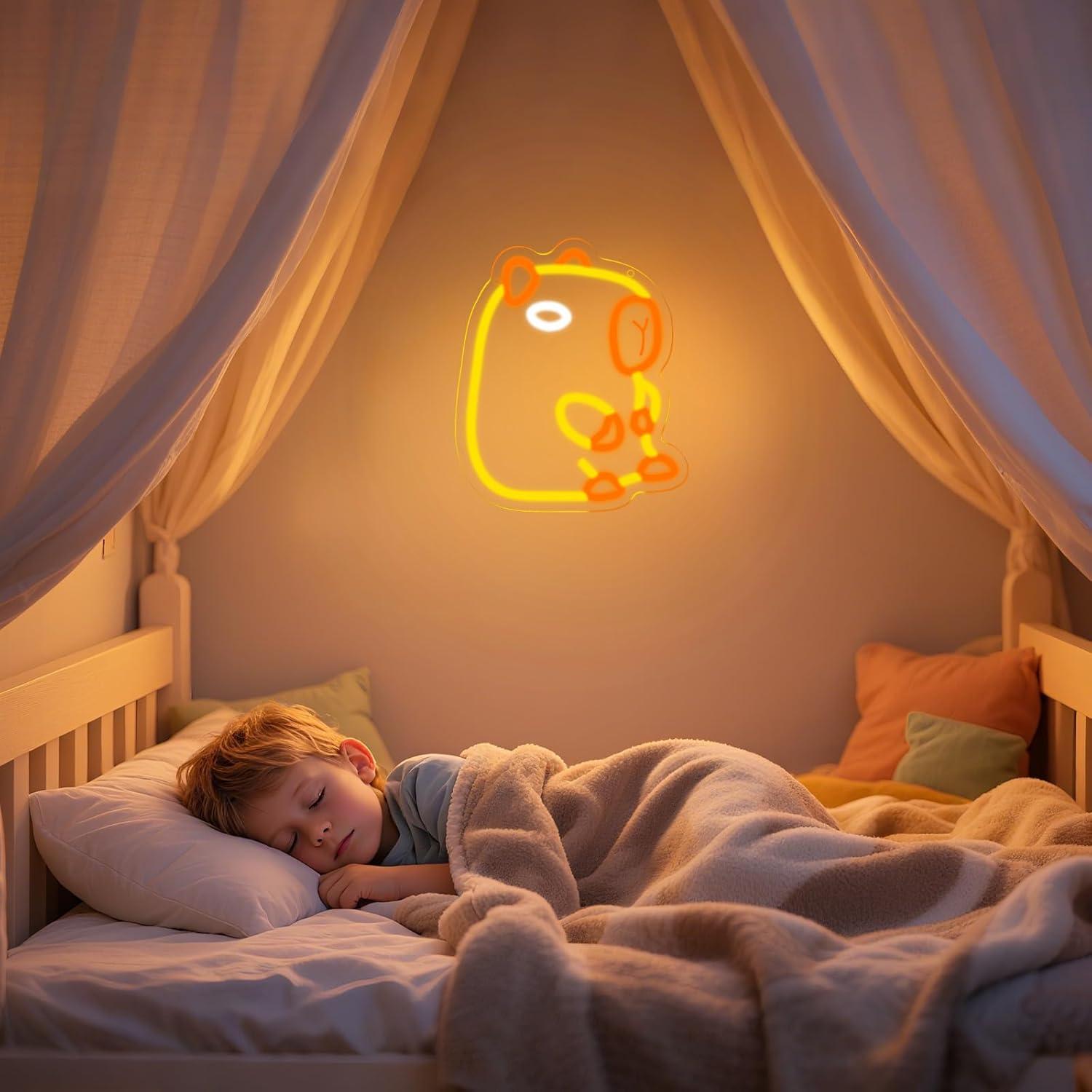 Capybara Neon Sign Dimmable LE - Baby Nursery Wall Lights review and price