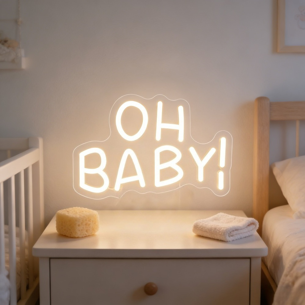 OH BABY Neon Sign for Wall Dec - Baby Nursery Wall Lights review and price