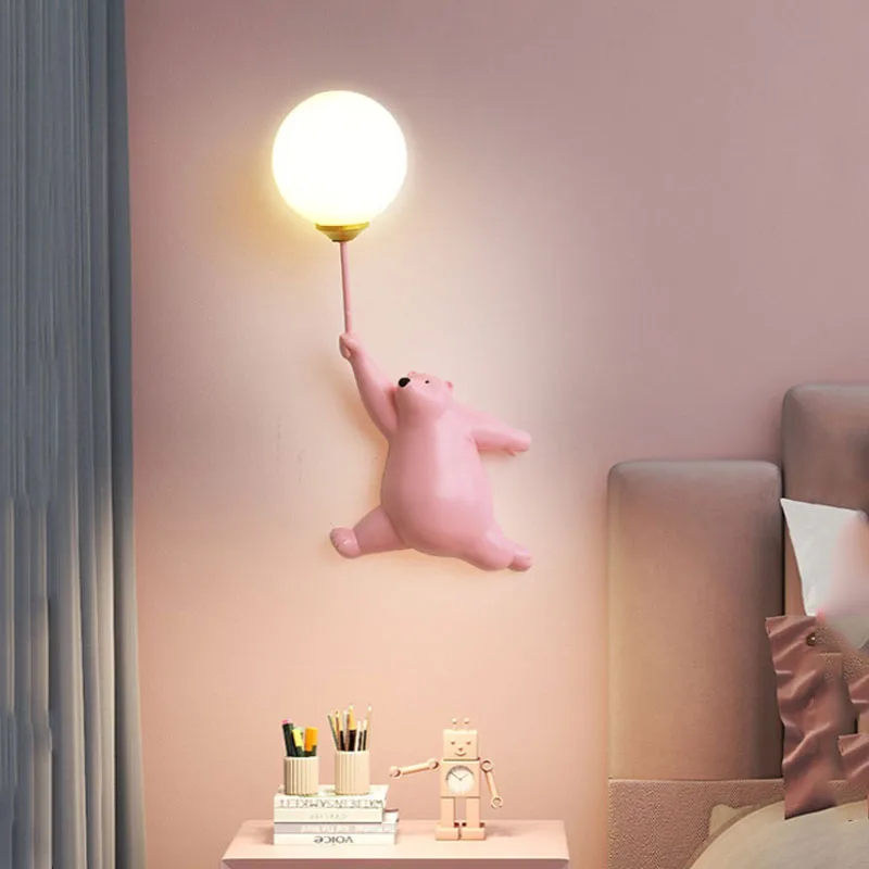 Cartoon Polar Bear LED Sconce  - Baby Nursery Wall Lights review and price