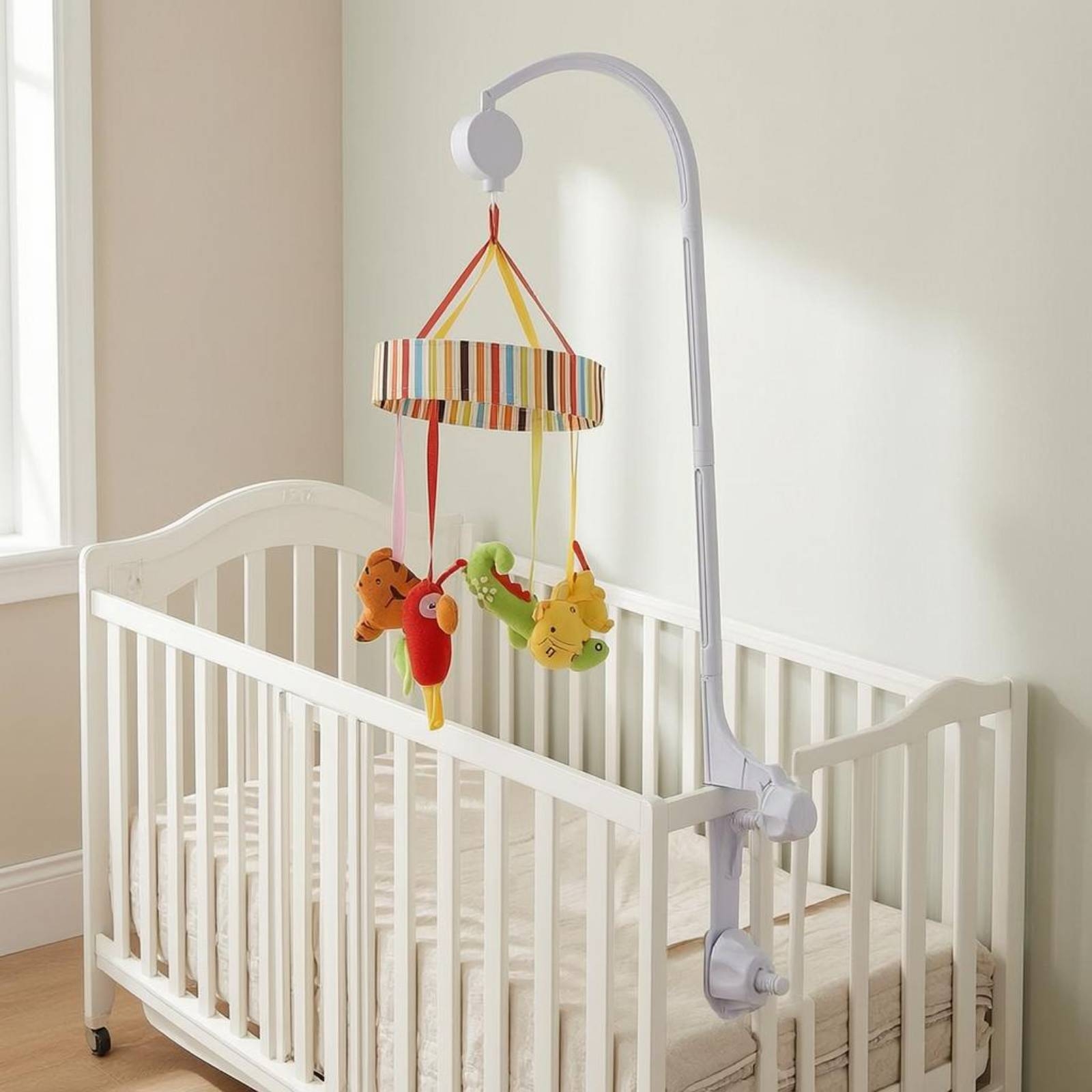 Baby Crib Mobile Stand White C - Baby Nursery In review and price