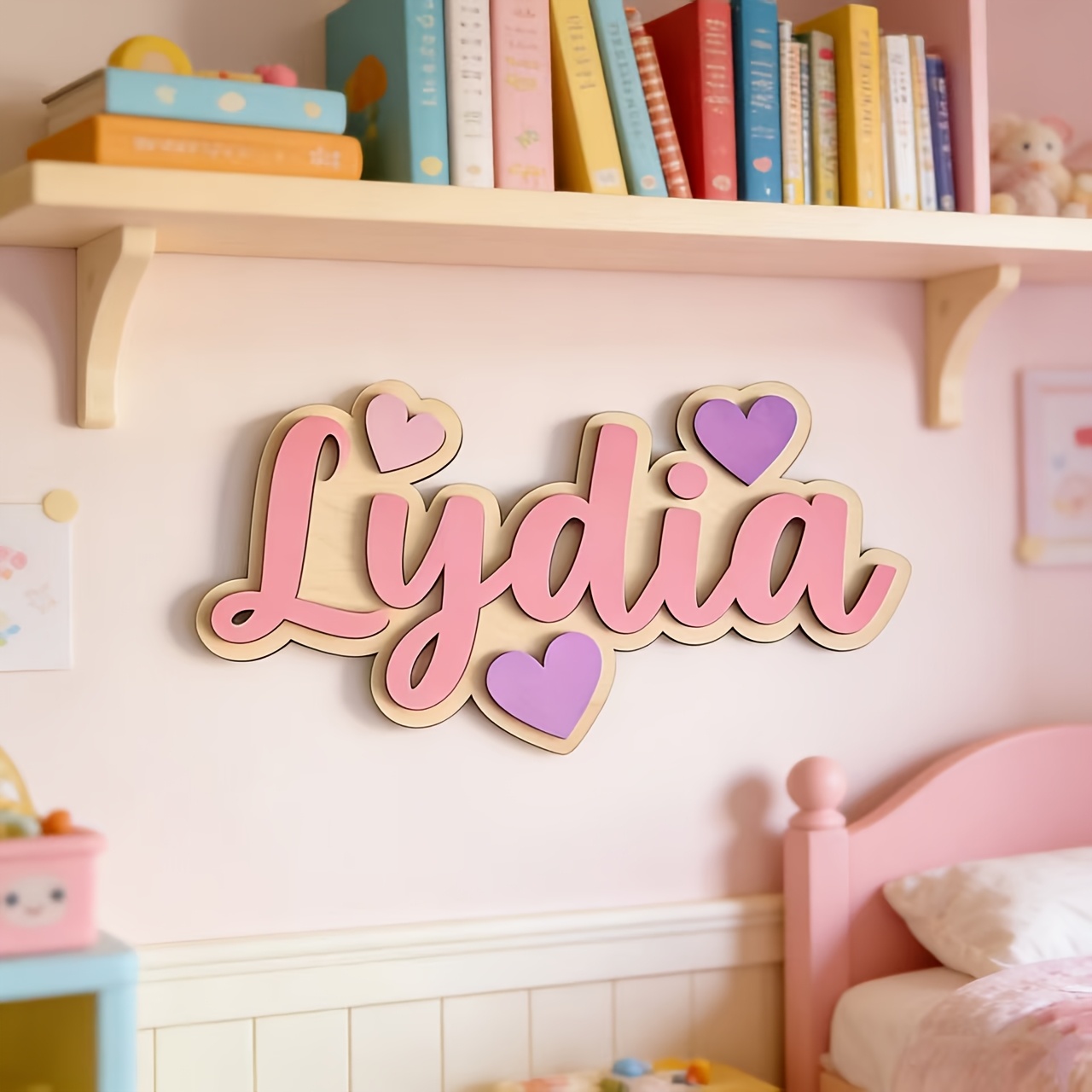 Personalized Gradient Heart Na - Baby Nursery Name review and price