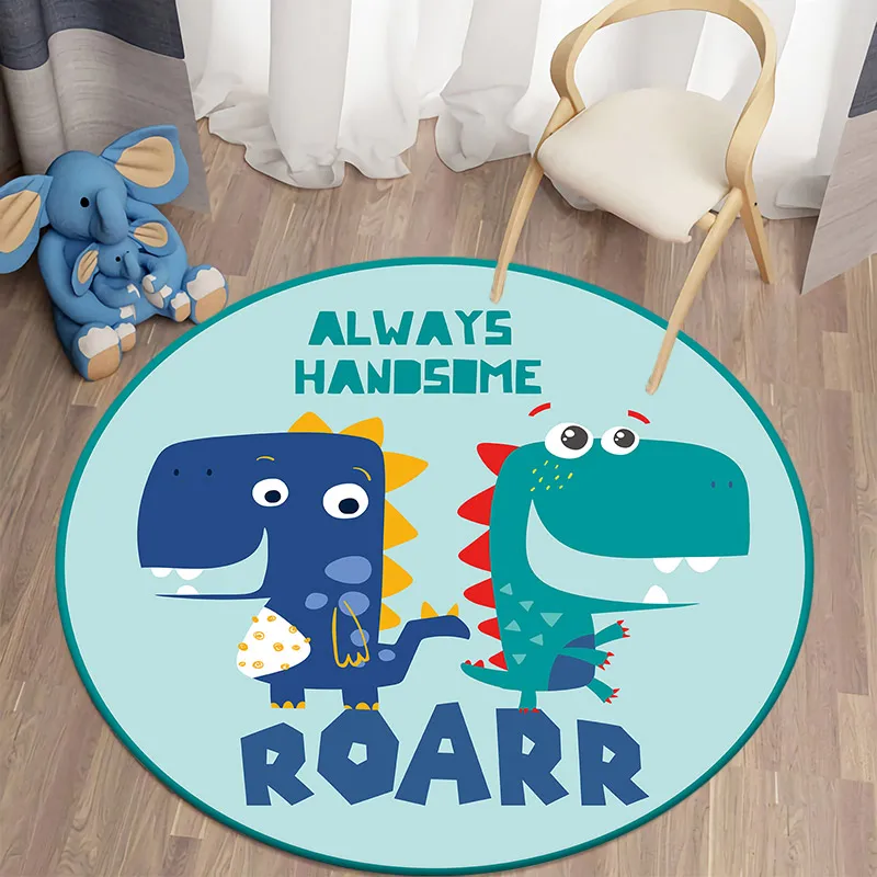 Playful Dinosaur Themed Round  - Soft Rug Nursery review and price