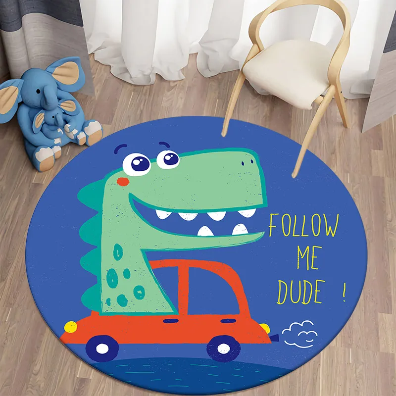 Playful Dinosaur Themed Round  - Soft Rug Nursery review and price