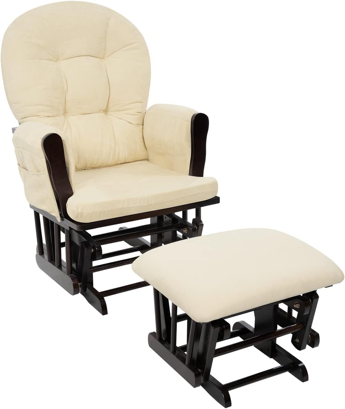 Upholstered Indoor Glider Rock - Baby Nursery Ottoman review and price