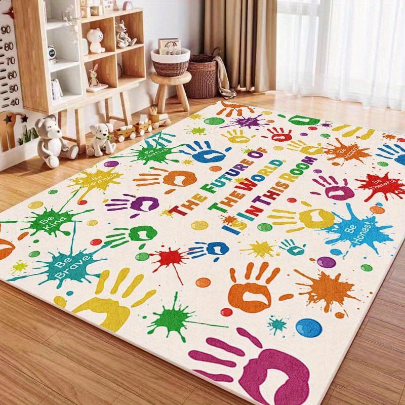 Colorful Handprint Inspiration - Soft Rug Nursery review and price
