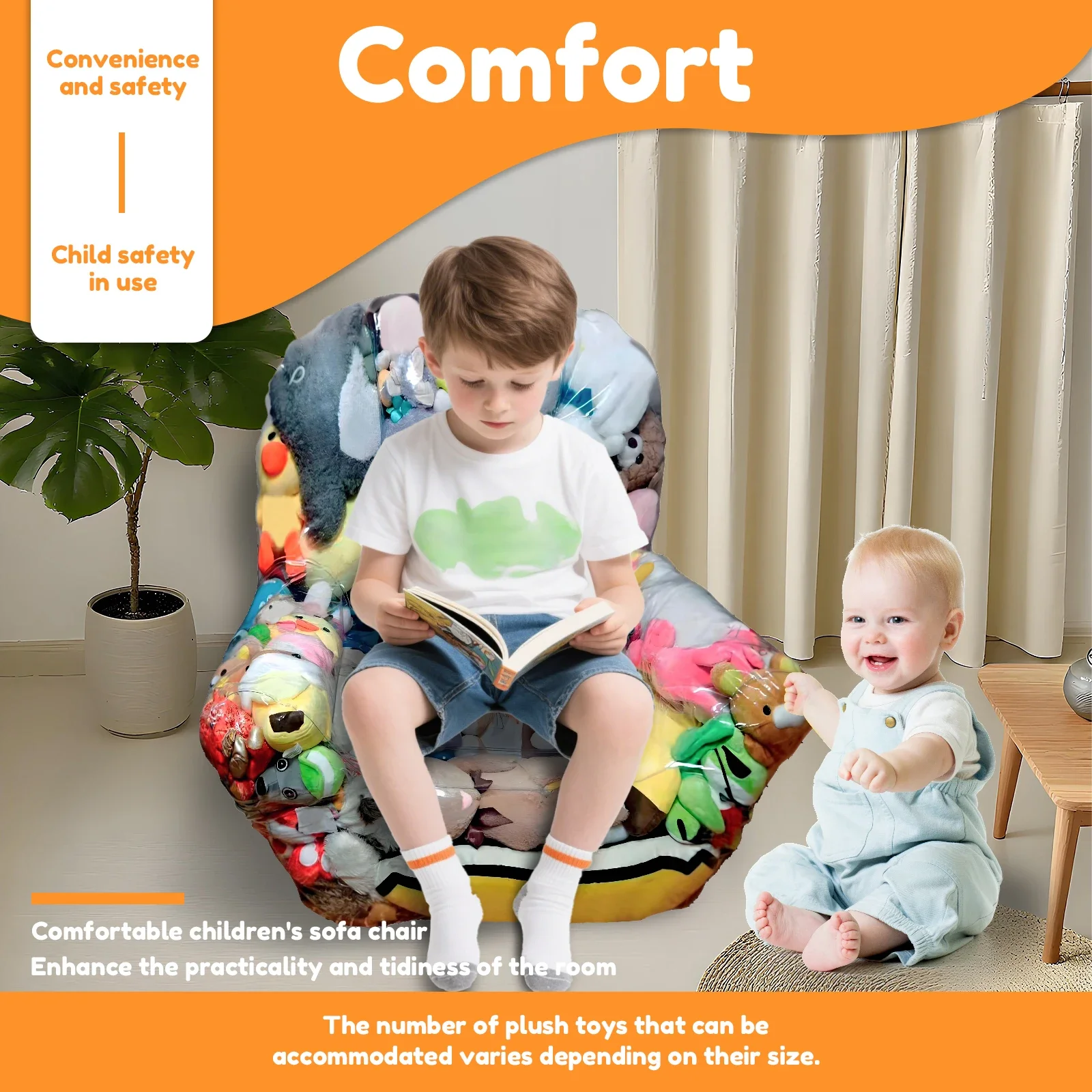 180L PVC Clear Stuffed Animal  - Baby Nursery Chair review and price