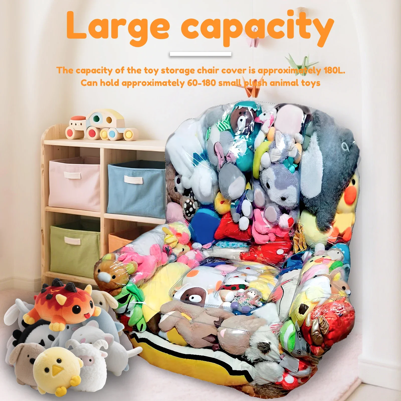 180L PVC Clear Stuffed Animal  - Baby Nursery Chair review and price