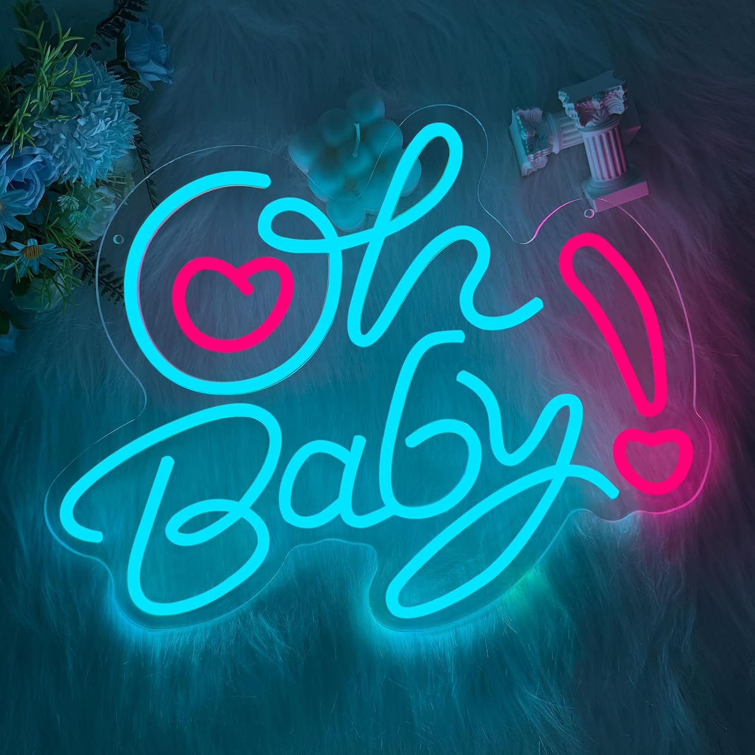 Oh Baby Heart LED Neon Sign US - Baby Nursery Wall Lights review and price