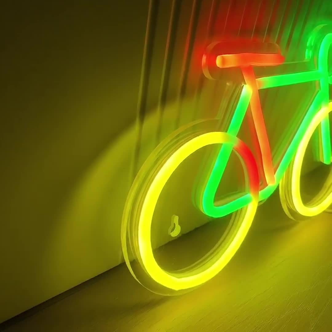 Bicycle LED Neon Sign, For Wal - Baby Nursery Wall Lights review and price