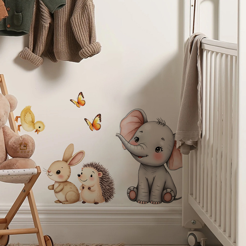 Cartoon Animal Wall Sticker -  - Baby Nursery Wall Art review and price