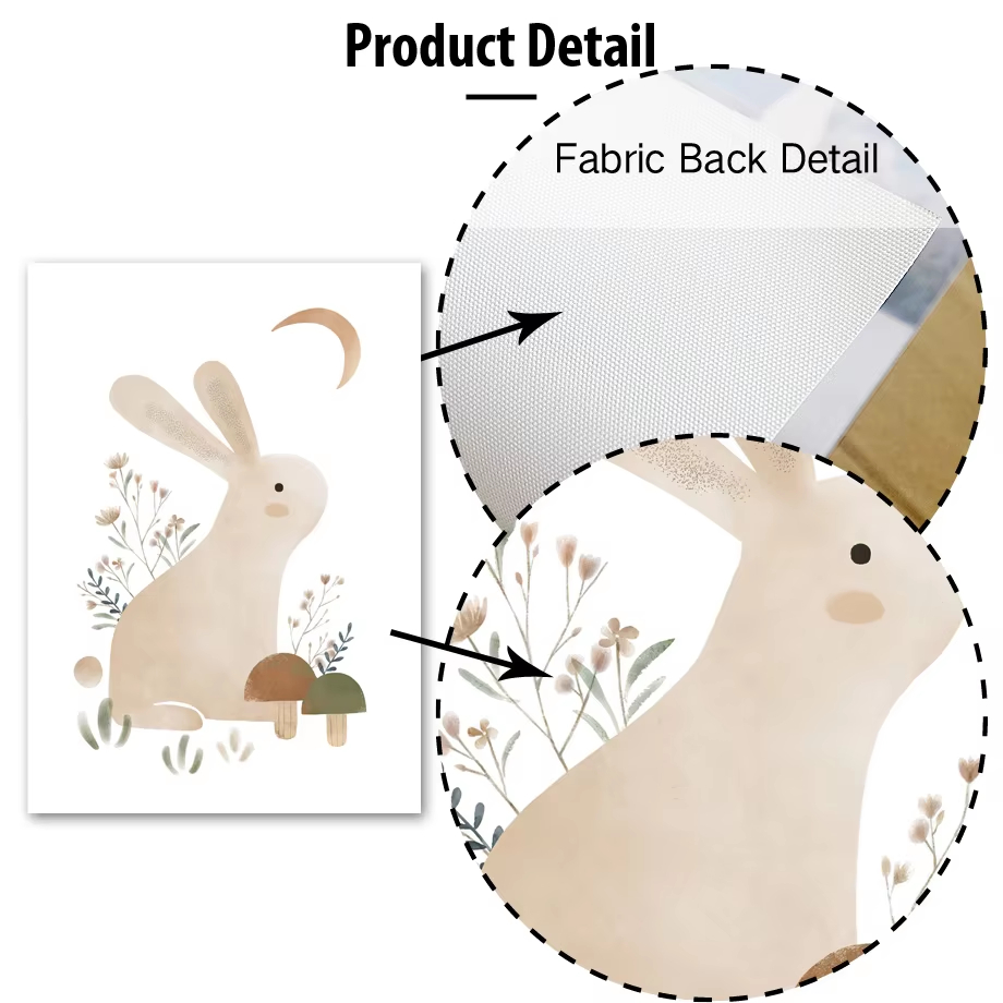 Boho Rabbit Fox Hedgehog Bird  - Baby Nursery Animal Pictures review and price