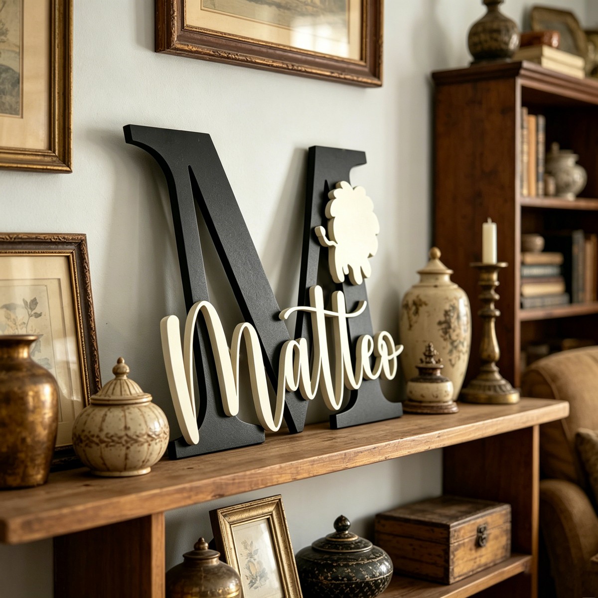 1Pc Custom Lion Name & Initial - Baby Nursery Name review and price