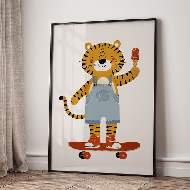 Funny Cartoon Animal Car Ballo - Baby Nursery Wall Art review and price