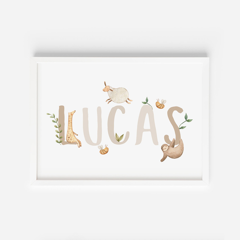 Name Custom Poster Nursery Can - Baby Nursery Name Letters review and price